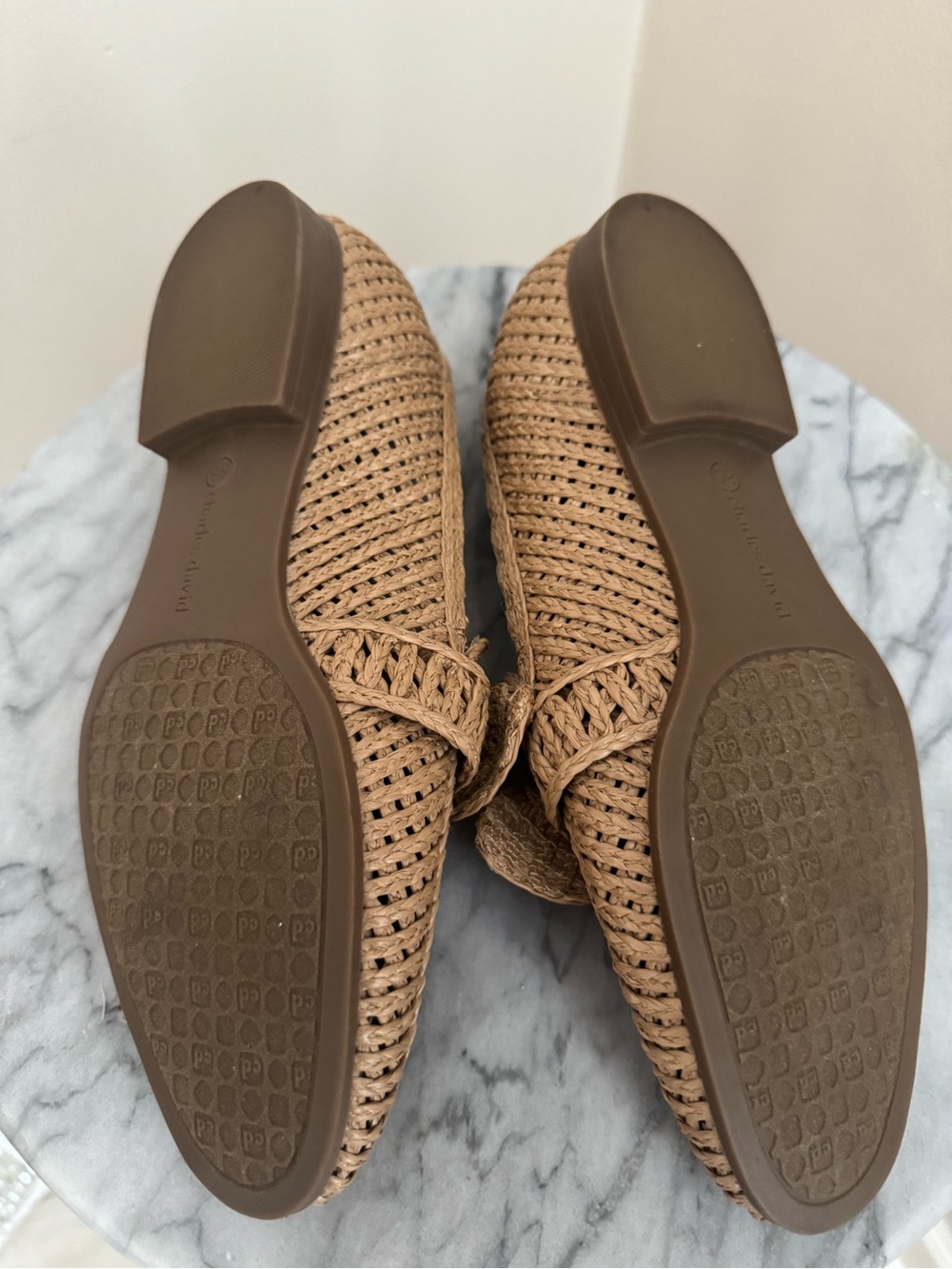 Charles David Finite Raffia Loafers Women’s Size 8.5 Tan Woven Slip On Flats - Picture 8 of 10